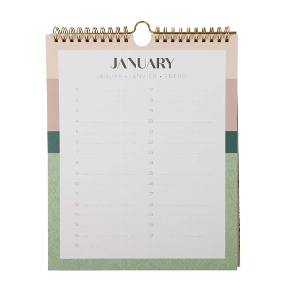 Geburtstagskalender "Schlange blau gold"