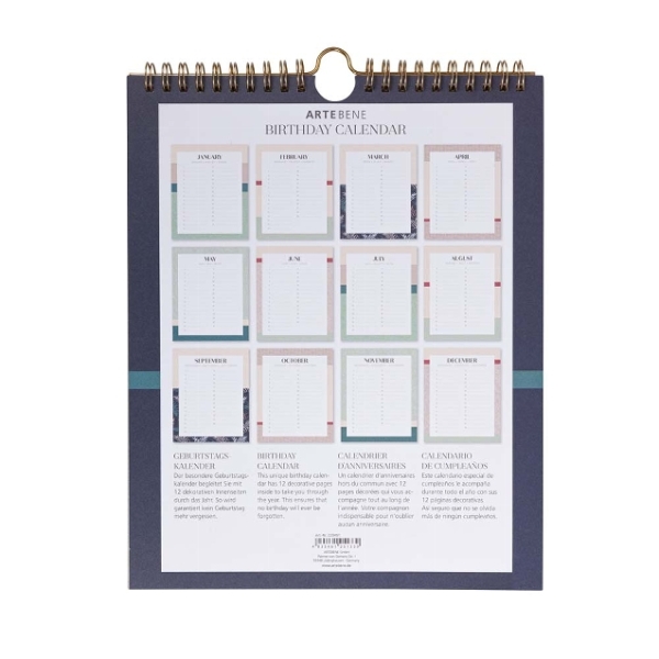 Geburtstagskalender "Schlange blau gold"