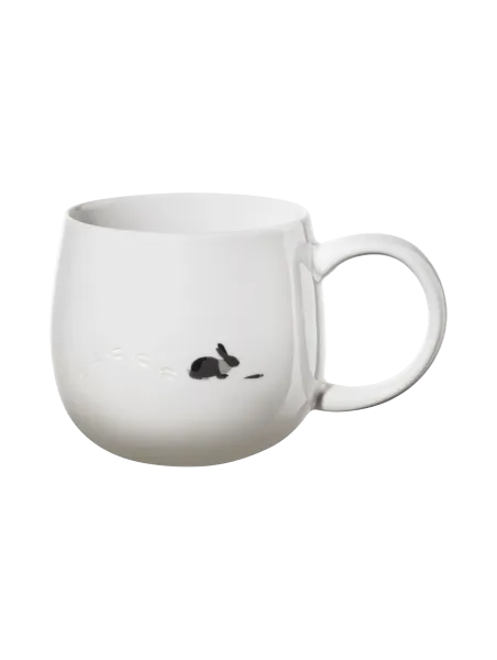 ASA Selection Mug with Handle Coppa Rabbit – Charmingly Illustrated Porcelain Rabbit Mug (0.4 l)