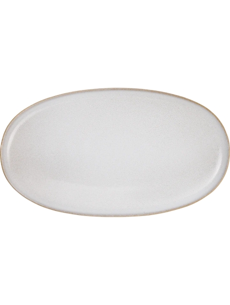 Oval serving platter, sand, small