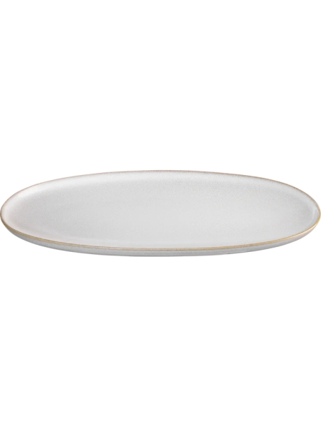 Oval serving platter, sand, small