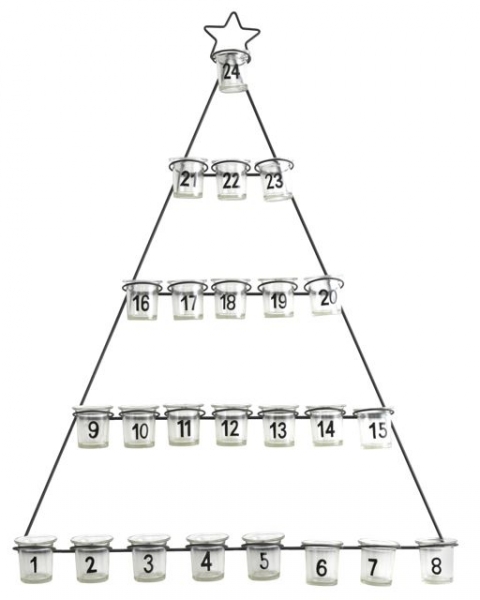 Adventskalender mit Gläser
