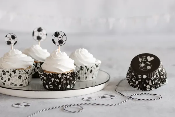 Backförmchen Muffinförmchen Fußball