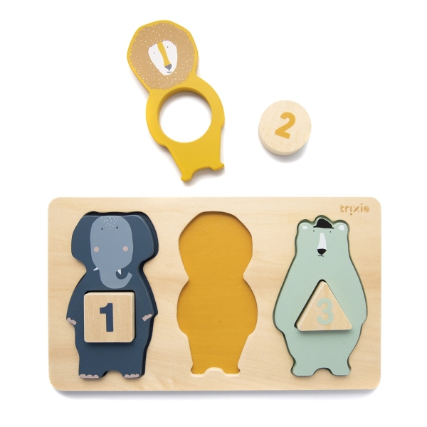Wooden Counting Puzzle "Animals"