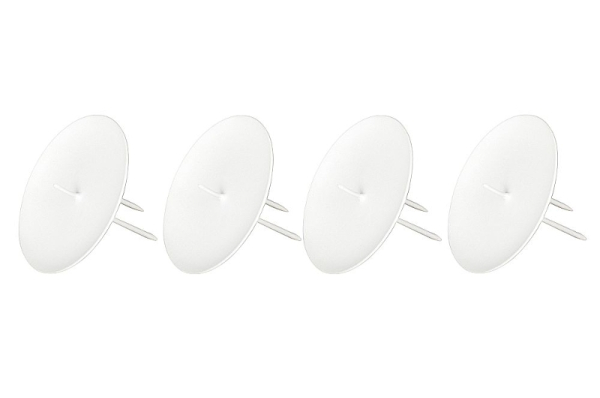 Kerzenhalter für Adventskränze (4er-Set) weiß