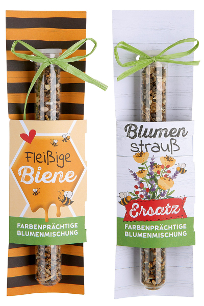 Blumensamen im Reagenzglas "Biene"