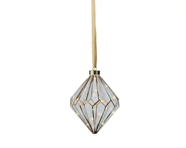 LED Diamant 16cm Gold