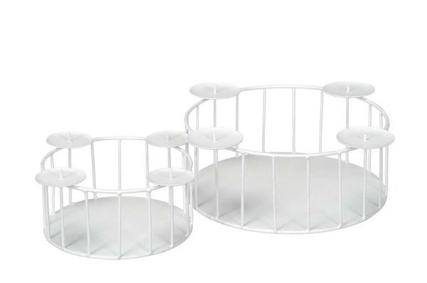 Korb mit 4 Kerzenhalten