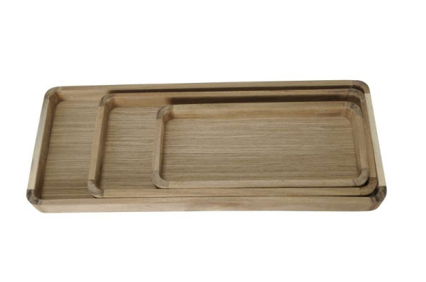 Holztablett in 3 Größen