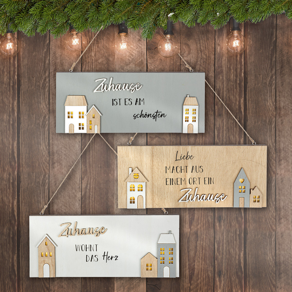 LED Schild "Zuhause"