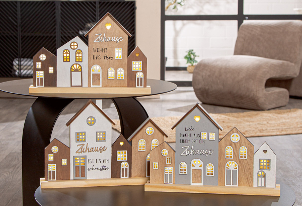 Aufsteller, Häuserreihe "Zuhause"