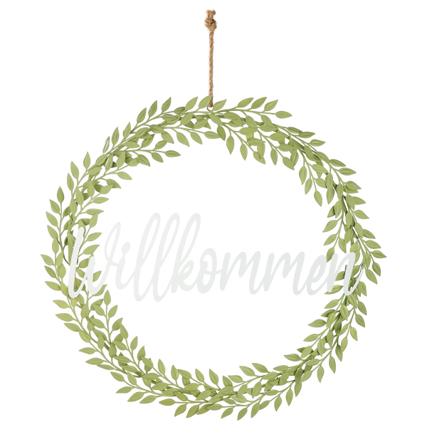 Metallkranz „Willkommen“