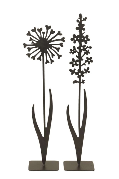 Gartenstecker "Pusteblume" Schwarz zum Stellen