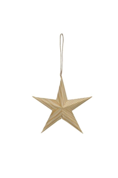 Paper star for hanging natural