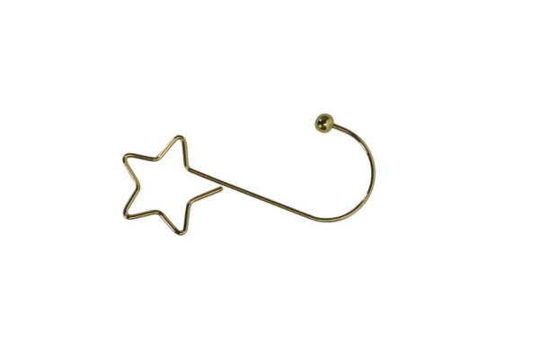 Christbaumkugel Haken, Sterne, gold