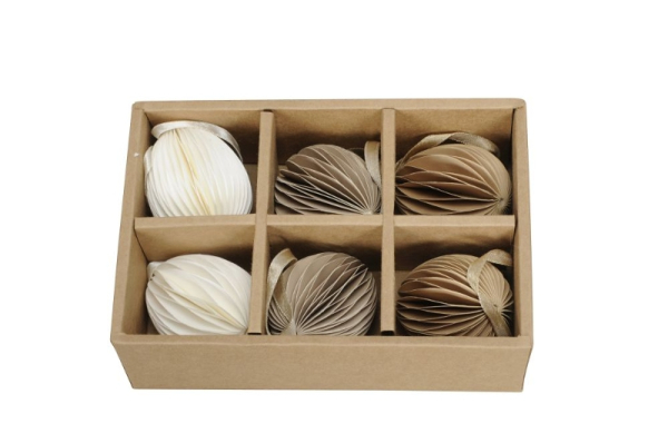 Wabeneier – 6er Set | Weiß · Sand · Braun