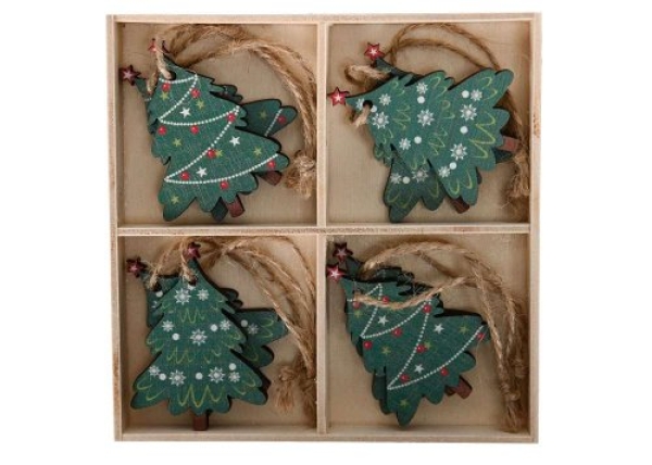 Geschenkanhänger "Tannenbäume"