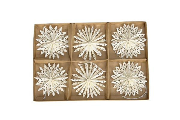 Papier-Schneeflocke Deko-Hänger (Ø 10 cm)