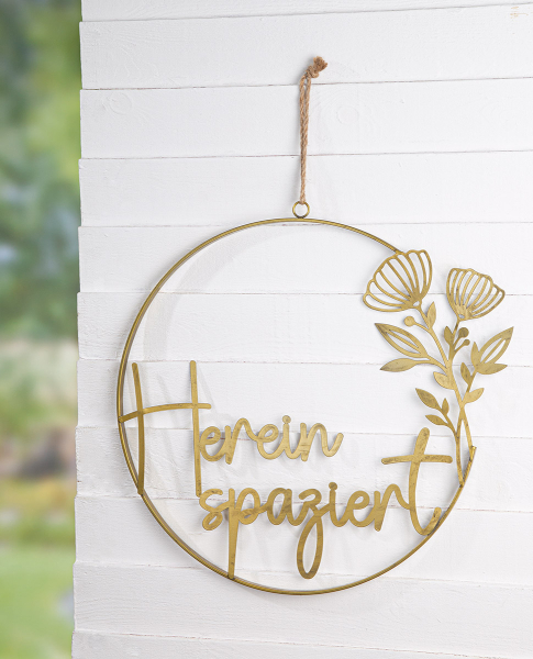 Metallkranz "Hereinspaziert"