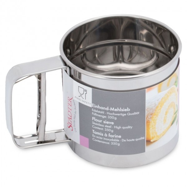 One-hand flour sieve stainless steel
