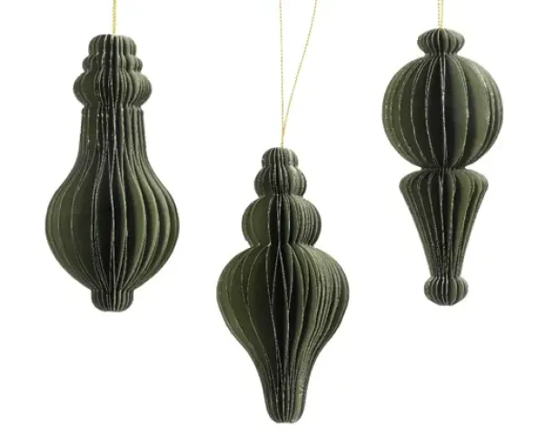 Honeycomb Weihnachtsornament grün
