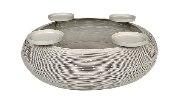 Advent Wreath “Fia” – Elegant Modern Design in Taupe by Kaheku