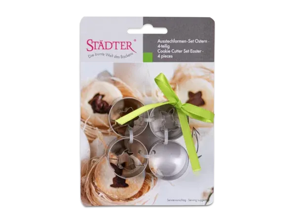 Städter Mini Easter Cookie Cutter Set – 4-Piece Stainless Steel Set for Treats & Decor