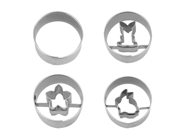 Städter Mini Easter Cookie Cutter Set – 4-Piece Stainless Steel Set for Treats & Decor