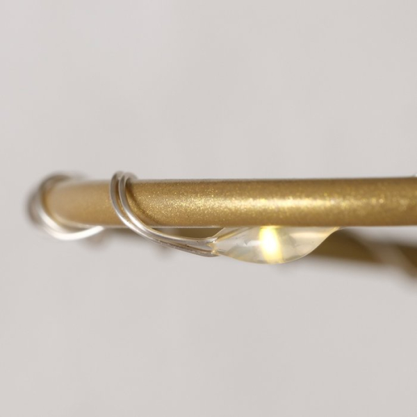 LED Dekoaufsteller „Saturn“ Gold – Modernes Tannenbaum-Design aus Eisen (2 Größen)
