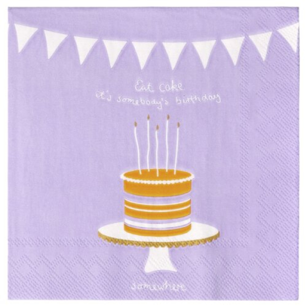 Cocktailserviette 25 × 25 cm "Eat cake" von Räder