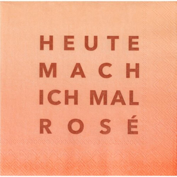 Cocktailserviette 25 × 25 cm "Heute mach ich mal Rosé" von Räder