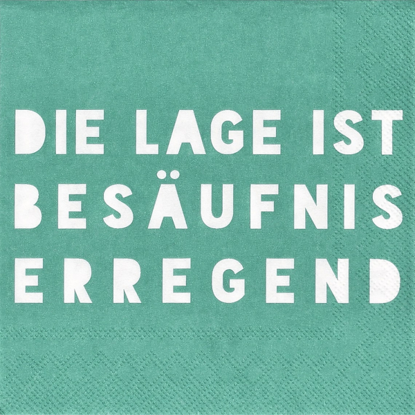 Cocktailserviette "Die Lage ist besäufniserregend" von Räder