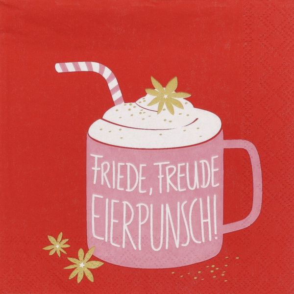 Cocktail-Servietten "Friede Freude Eierpunch" von Räder