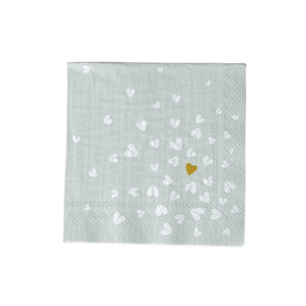 Cocktail napkin "golden heart" by Räder