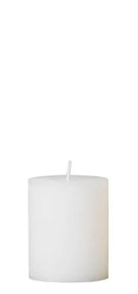 Cylinder Candle 10x8cm white