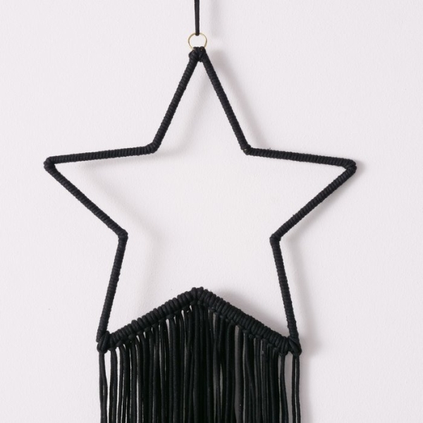 Wanddeko Stern "Makramee"