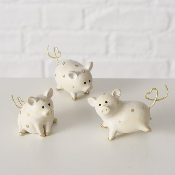 Lucky Charm Place Card Holder "Lucky" Pig