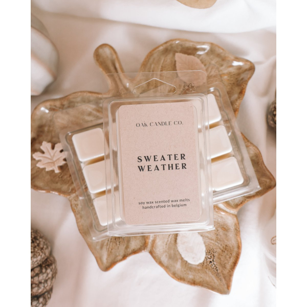 Duftwachs „Sweater Weather“ Wax Melts 100 g aus 100% Sojawachs – Gemütlicher Herbstduft mit Zeder, Kaschmir & Waldnoten