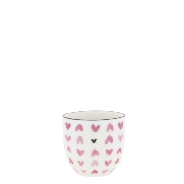 Egg Cup with Pink Hearts by Bastion Collections