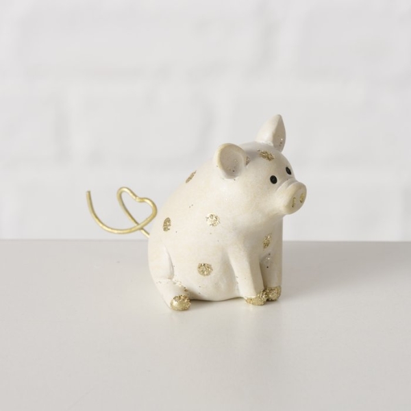 Lucky Charm Place Card Holder "Lucky" Pig