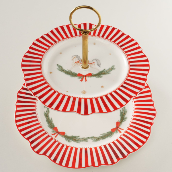 Etagere „Cavallo“ 2-stöckig für Weihnachten