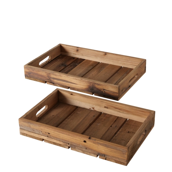 Wooden tray in 2 sizes