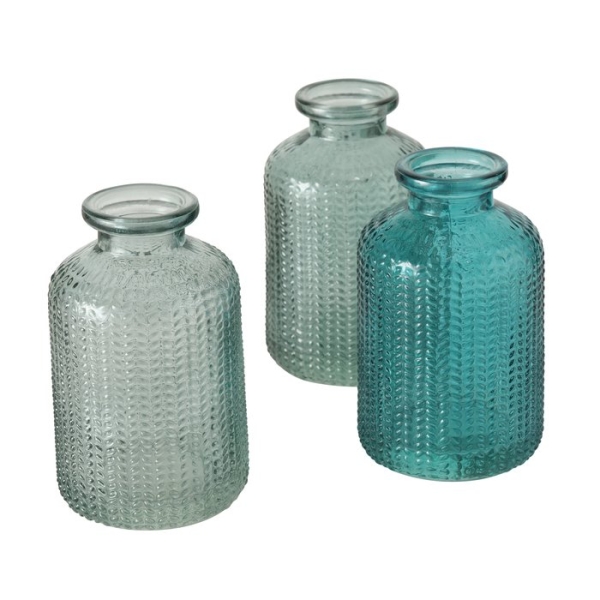 "Merula" vase set, blue