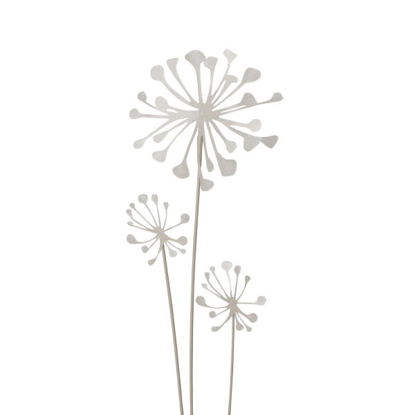 Gartenstab Pusteblume beige