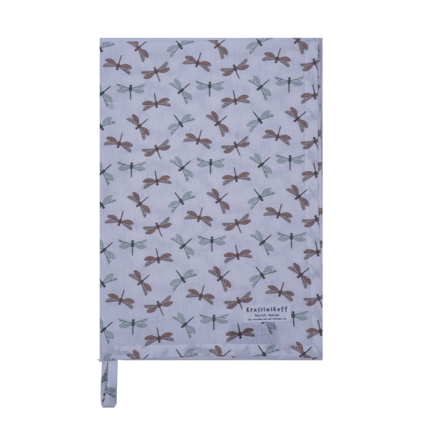Geschirrtuch „Dragonfly“ – Baumwoll-Küchentuch mit buntem Libellen-Motiv 50x70 cm