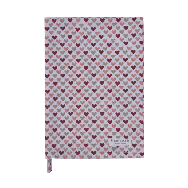 Geschirrtuch „Multi Hearts“ – Baumwoll-Küchentuch mit vielen kleinen Herzen 50x70 cm
