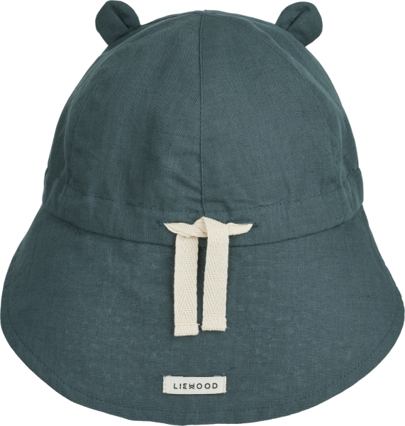 Children's summer hat Gorm linen color Whale blue