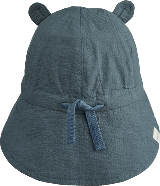 Children's summer hat Gorm linen color Whale blue