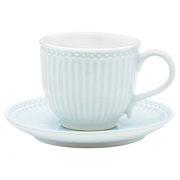 Cup and saucer "Alice pale blue by Greengate"