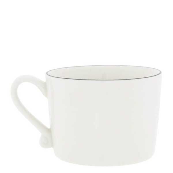 Bastion Collections Tasse „Brown Heart“ – Weißer Porzellanbecher mit braunem Herz (10x8x7 cm)